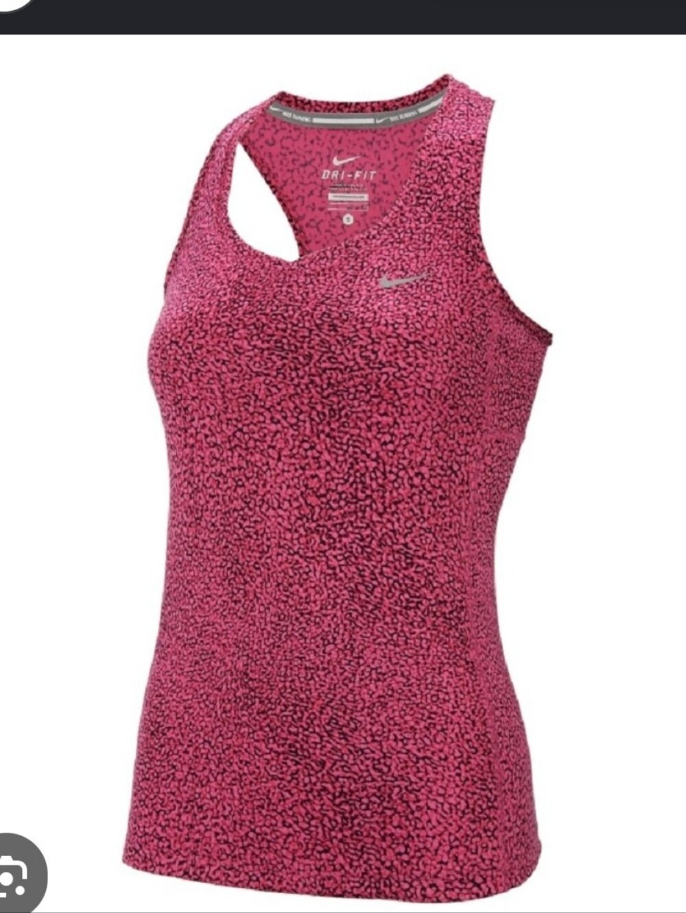 Nike Pink Dri-FIT Patterned Women's Racerback Training Tank, Size M